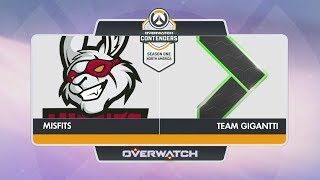 Misfits vs Team Gigantti (Part 2/3) | OW Contenders Season One: Europe [Grand Final]