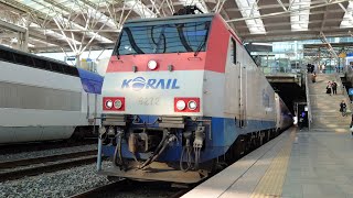 韓国鉄道公社8200形ムグンファ1313列車釜山行きソウル駅出発  KORAIL Class 8200 MUGUNGHWA No. 1313 for Busan departing Seoul Sta