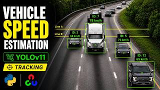 Vehicle Speed Estimation using YOLO11 + Built-in Tracking | OpenCV & Python