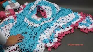 How to Crochet Tutorial: Pom Poms & Pineapples Poncho by YARNutopia