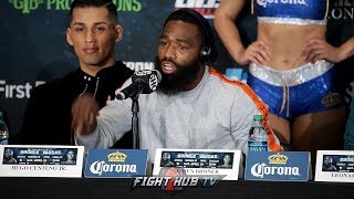 ADRIEN BRONER CHECKS JESSIE VARGAS "WHEN YOU STEPPED UP TO BRADLEY & PACQUIAO YOU LOST!"