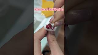 Valentines nail design for love heart balloon, nail tutorial share tips #nails