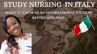 STUDY NURSING IN ITALY 🇮🇹 AS AN INTERNATIONAL STUDENT|STUDY IN ITALY 🇮🇹