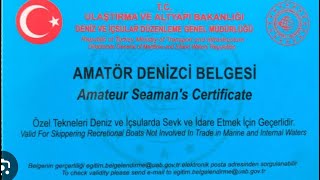 Amatör Denizci Belgesi (Adb) Müthiş Kısa Anlatım⚓️🛥️✅