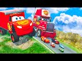 LIGHTNING McQUEEN, Biggest Mack Truck, KING DINOKO vs DOWN OF DEATH  in BEAMNG DRIVE