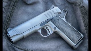 Tisas Stainless Steel Carry 1911 Pistol at the range