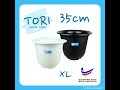 TORI HOME 35cm Big Flower Pot XL | Large Flower Pot White , Black | Pasu Bunga besar Buatan Malaysia