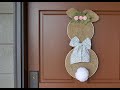 DIY Burlap Easter Bunny Door Hanger