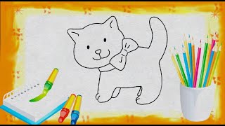 How to drawing cat Рисуем легко и просто для начинающих