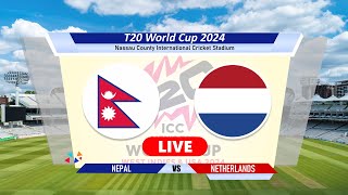 🔴Nep vs Ned Live - 7th Match | Nepal vs Netherlands Live Cricket Match Today T20 World Cup #cricket