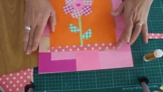 Cuadro para niñas hecho con recortes de papeles - DIY - Reciclado