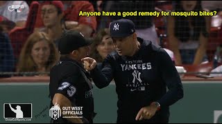 Ejection 098 - Aaron Boone Tossed After Umpire's Strikes 1-3 Disagree with Computer