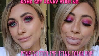 EASY PINK GLITTER EYE USING COLOURPOP!