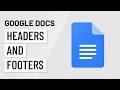 Google Docs: Headers and Footers