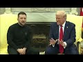 vp vance ukrainian president zelenskyy and president trump in heated exchange