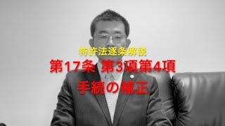 特許法逐条解説 第17条 第3項第4項 手続の補正