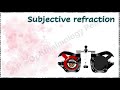 Subjective refraction