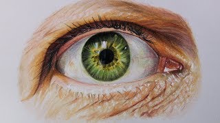 Cómo Dibujar un Ojo realista paso por paso con lápices de colores | How to draw a Realistic Eye