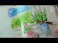 trying new watercolors holbein unboxing u0026trying