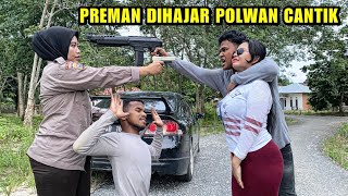 PREMAN SALAH SASARAN PALAK POLWAN CANTIK DAN WANITA BERNYALI TINGGI. Lihat yang terjadi, premannya.!