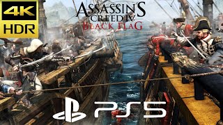 Assassin's Creed IV Black Flag Ship Battle \u0026 Combat Ps5 Pro 4K HDR