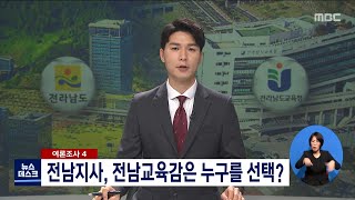 여론조사4)전남지사,전남교육감은 누구를 선택?[목포MBC 뉴스데스크]