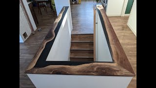 Stunning Woodworking - Black Walnut and Epoxy river table...hand rail/banister?