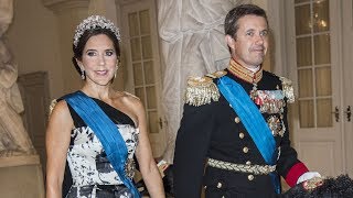 Dronning Margrethe afholdt gallamiddag for præsident Macron