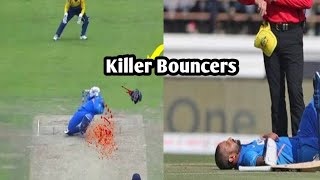 Top 5 killer bouncers in cricket history || Dangerous Bouncers