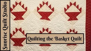 Quilting the Red Basket Quilt