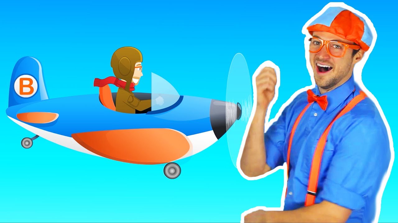 Airplane Song And More Vehicle Songs! | Blippi | Learning Videos For ...