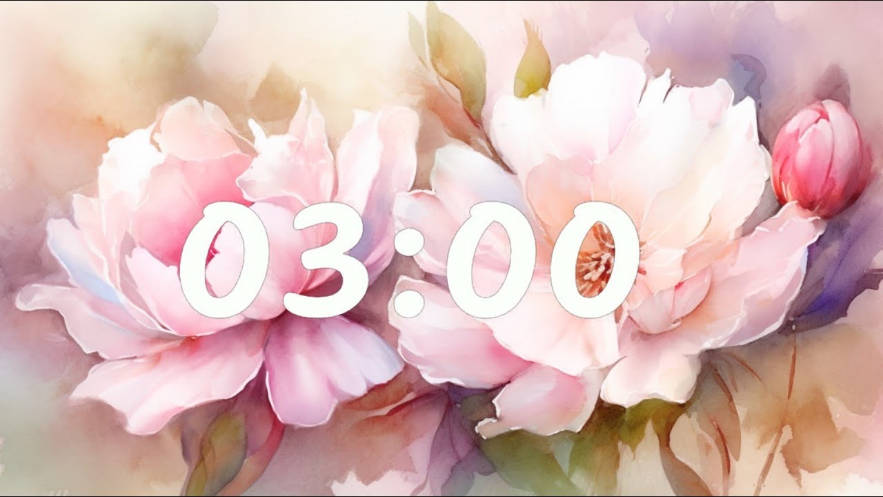 3 Minute Timer Watercolor Flowers Youtube
