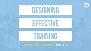 Designing Effective Training
