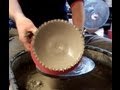 Throwing / Making a Ripped or Torn edged pottery bowl on the wheel