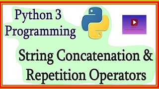 python number,string,concatenation and repetition operations || python tutorial for beginners