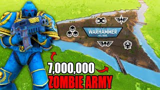 7 MILLION Zombies VS Space Marine ISLAND FORTRESS! - UEBS 2: Warhammer 40k Mod