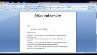 detach method in jQuery