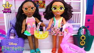 Isabela and Mirabel Madrigal's FIRST DAY POOL charm - I prepare the bag with accessories