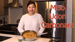 Miso Udon Carbonara | An Asian-Italian Fusion Recipe