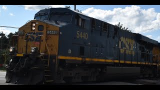 CSX Engine 5440 \u0026 CSX 5269 Hauling Freight South Through Plymouth Township - Michigan