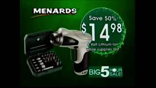 Menards Big 5 Hour Sale! (November 2009)