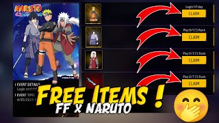 Ff x Naruto Free Item's | Free Fire x Naruto | Naruto | Ff New Event | Ff New Event Today