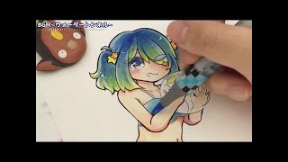 水着の子【コピックメイキング】 [倍速]