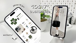iOS 17 aesthetic customization! 🌱🤍 | custom iphone theme, widgets, icons tutorial ✿