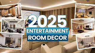 Modern Entertainment Room Decor 2025: Bold Wall Design \u0026 Chic Furniture Setup