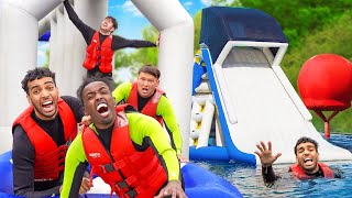 Beta Squad VS Inflatable Water Park Challenge