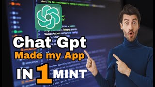 How to build a App in 1 minute using ChatGpt and python #chatgpt #openai