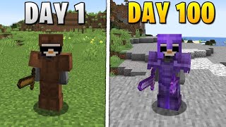 I Survived 100 Days as a HUNTER in Hardcore Minecraft...