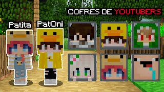 ¡ENCONTRÉ COFRES Personalizados de YOUTUBERS! 😱📦 - MrOni x Patita Roleplay en Minecraft