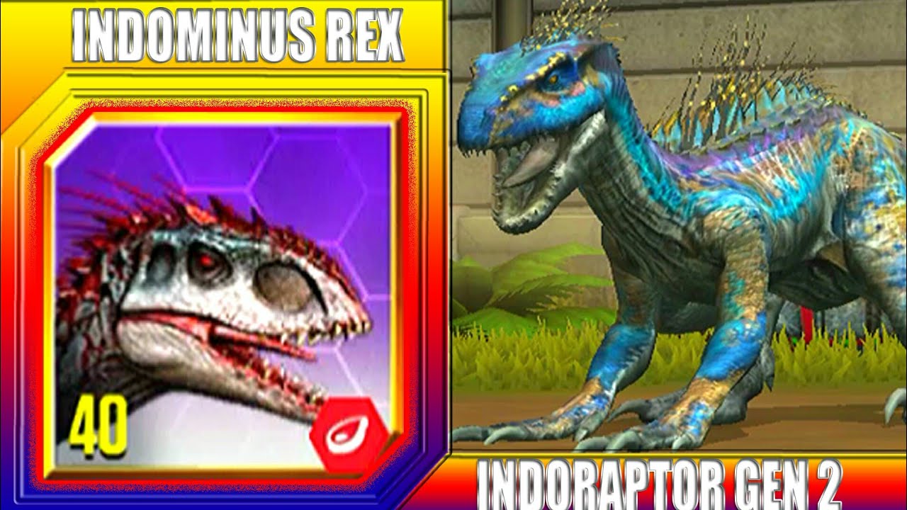 INDOMINUS REX VS INDORAPTOR GEN 2 | JURASSIC WORLD THE GAME - YouTube